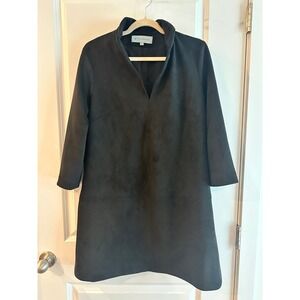 Tuckernuck Black Dress Suede-Like  Stretch Clifton Dress size M Classic Timeless